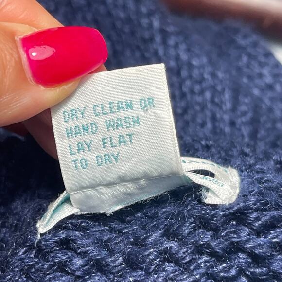 VTG Jamie Scott Handknit Cardigan Sweater Sz M Argyle Chunky Granny Academia - Picture 10 of 10